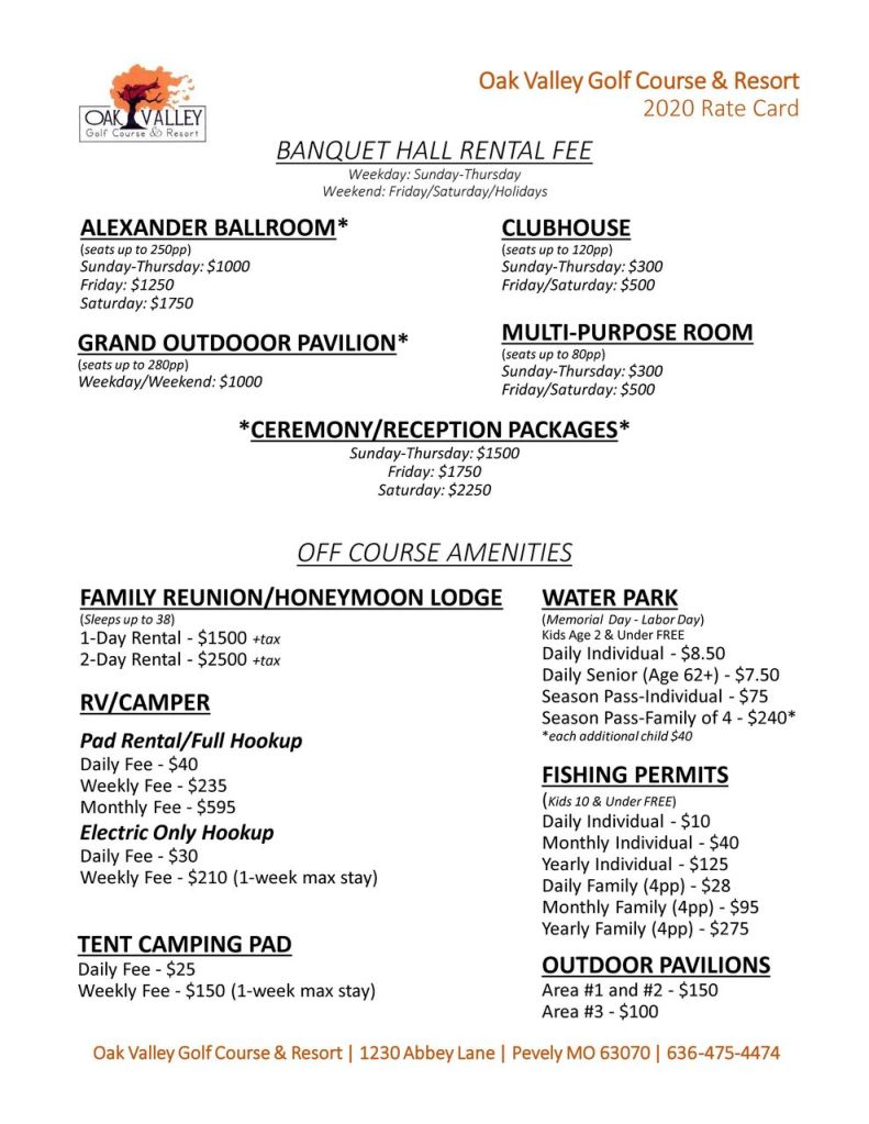 Oak Valley Banquet Hall